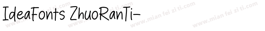 IdeaFonts ZhuoRanTi字体转换